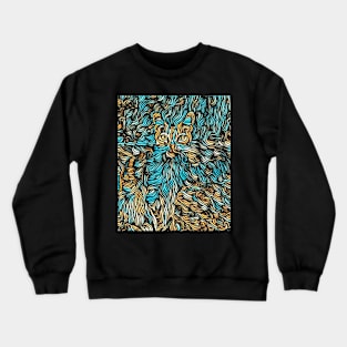 Abstract Colorful Cat Painting Crewneck Sweatshirt